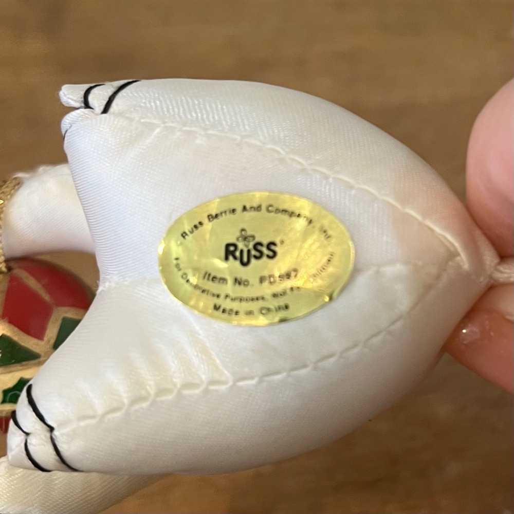 VTG 1992 Fancy Feast Christmas Cat Ornament by Russ Berrie w/ Box & Tag Holiday - Picture 6 of 12